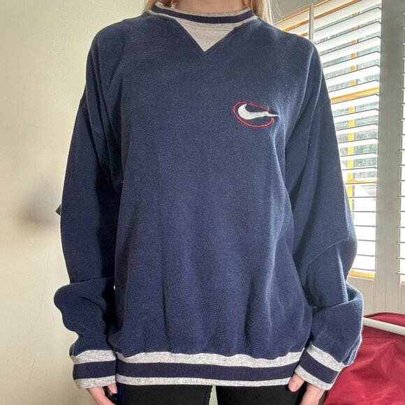 Vintage Navy Nike Crewneck Sweatshirt - Picture 1 of 5